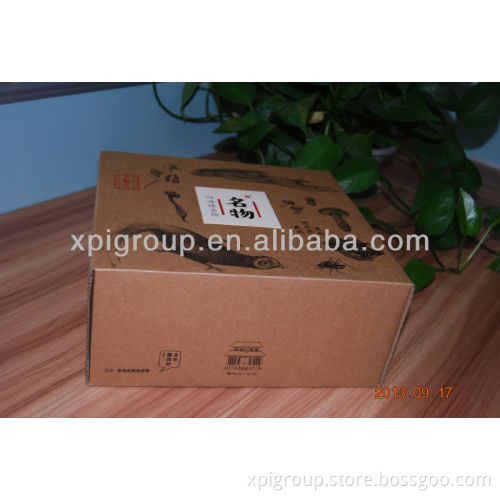 brown kraft paper box to pack food